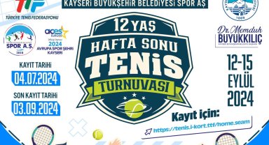 2024 Avrupa Spor Şehri Kayseri, 12 Yaş Hafta Sonu Tenis Turnuvası'na ev sahipliği yapacak