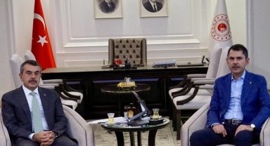 Bakan Tekin'den iki yeni Bakan'a 'hayırlı olsun' ziyareti