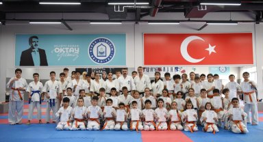 Başkan Yılmaz genç sporcularla antrenman yaptı