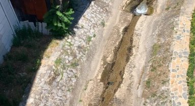 Bursa'da Setbaşı Deresi'nin suyu ciddi oranda azaldı