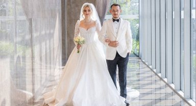 Görkemli düğünle dünyaevine girdiler