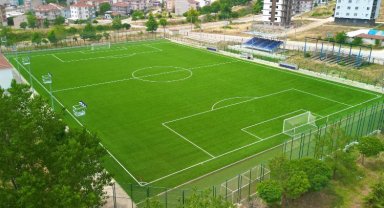 İnegöl'de Yeniceköy Futbol Sahası yenilendi