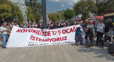 Karlıköy-Yeşilköy taş ocağına karşı köy halkı seferber