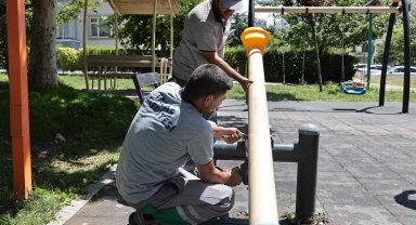 Kayseri Talas'ta park mesaisi