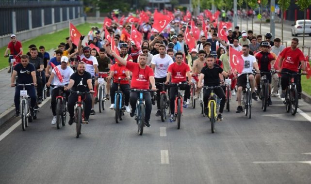 Kayseri'de 'Milletin Zaferi' bisiklet turuna yoğun ilgi