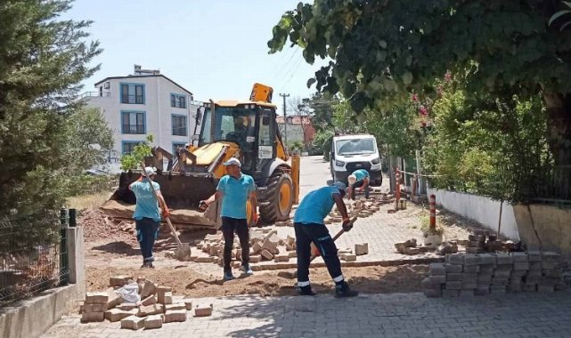 Kocaeli'deki turizm bölgelerinde parke yollar yenilendi