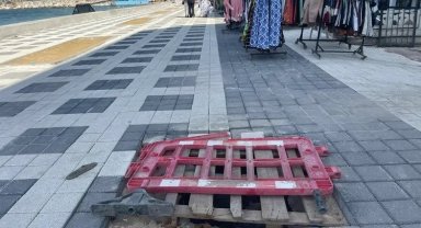 Mudanya'da tamamlanmayan sahil yollarına geçici yama