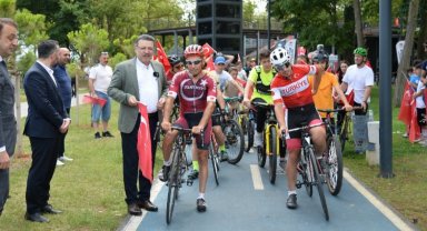 Trabzon'da pedallar kahramanlar için çevrildi