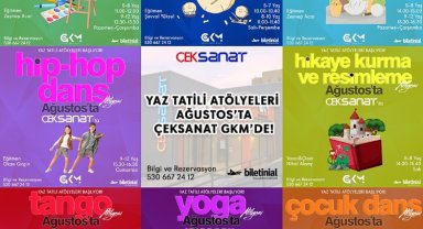 Yaz tatili atölyeleri Ağustos'ta ÇEKSANAT GKM'de