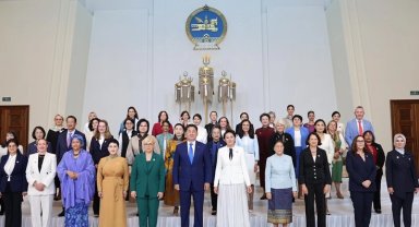 Bakan Göktaş Moğalistan'da... Dünya Kadınlar Forumu'nda şiddetle mücadele mesajı