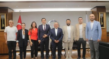 Başkan Büyükkılıç'a, İnşaat Mühendisleri Odası Başkanı Arı'dan ziyaret