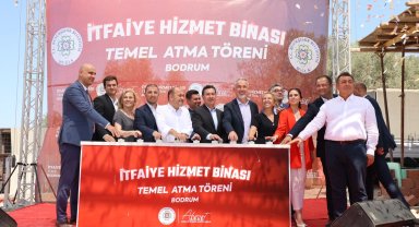 Bodrum'da itfaiye hizmet binasının temeli atıldı