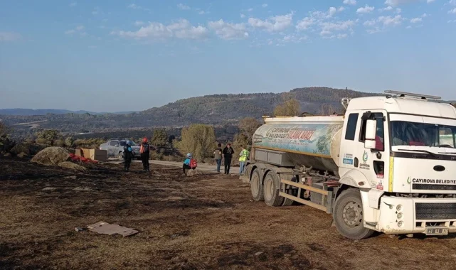 Çayırova Belediyesi'nden yangınla mücadeleye destek