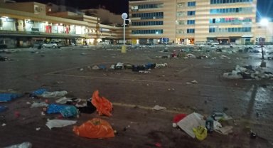 Cumartesi pazarının ardından ortaya çıkan görüntü tepkilere neden oluyor