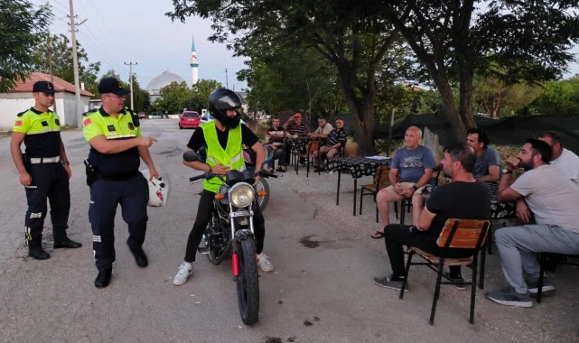 Edirne Keşan'da motosiklet sürücülerine eğitim