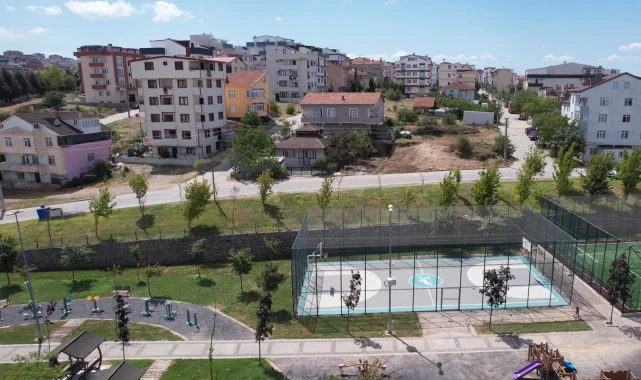 Huzur Parkı'na yeni spor sahası