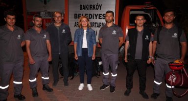 İstanbul Bakırköy'ün BAKUT'u İzmir'de yangın bölgesinde