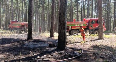 Keles'te ormanlık alanda çıkan yangın korkuttu