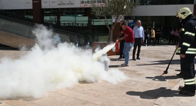 MASKİ'de gerçeği aratmayan yangın tatbikatı