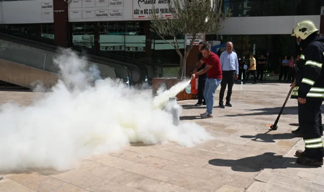MASKİ'de gerçeği aratmayan yangın tatbikatı