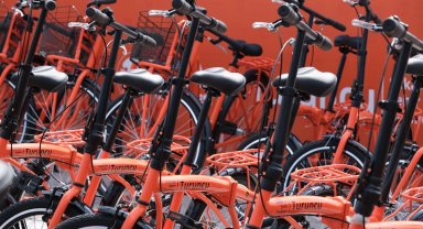 Sakarya'da turuncu bisikletler yoğun ilgi görüyor