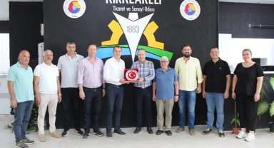 Vecdi Gündoğdu Kırklareli Ticaret ve Sanayi Odası'nı ziyaret etti