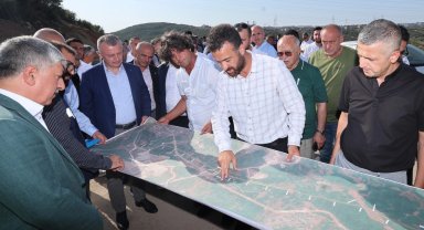 Başkan Büyükakın'dan iki ilçeyi birbirine bağlayan yola inceleme