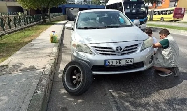 Bursa Osmangazi'de Gökdere Kavşağında tehlikeli anlar