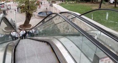 Bursa'da bu yürüyen merdivenlerden çıkan ses vatandaşı korkutuyor