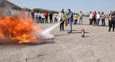 Büyükşehir KAYMEK'ten personeline yangın eğitimi