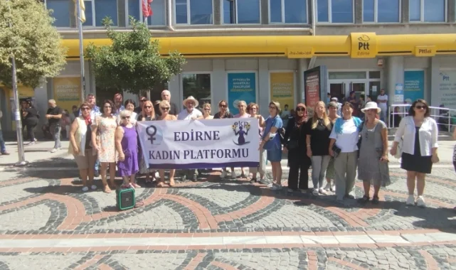 Edirne Kadın Platformu'ndan Narin Güran protestosu