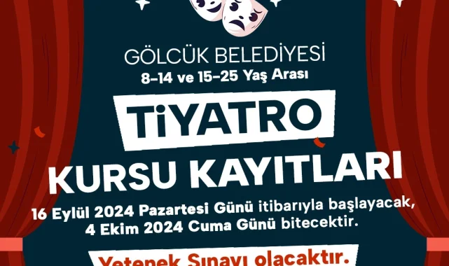Gölcük'te tiyatro kursu kayıtları başladı