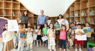 İnegöl'ün ilk çocuk kitaphanesinde ''masal'' heyecanı