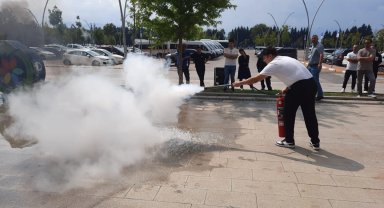 İtfaiyeden kongre merkezi personeline eğitim