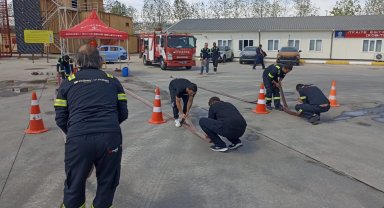 İtfaiyeden Polisan acil durum ekiplerine eğitim