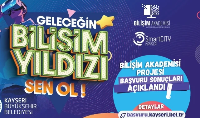 Kayseri Büyükşehir'in Bilişim Akademisi'nde başvuru sonuçları açıklandı