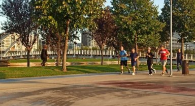 Mihraplı Kent Parkı Bursalıların spor merkezi olmayı sürdürüyor