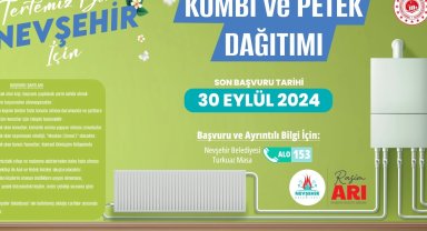 Nevşehir Belediyesi'nden kombi ve petek desteği