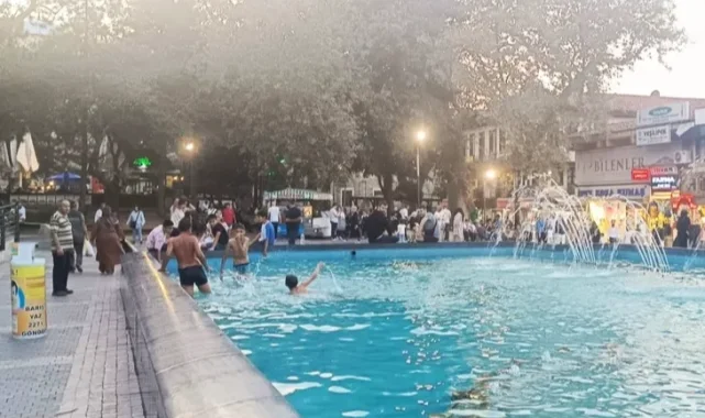 Süs havuzunda tehlikeli oyun