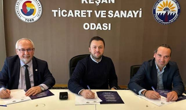 Aydın Güllü ve Hayati Arda'dan Keşan TSO'ya ziyaret