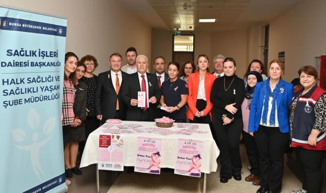 Bursa Büyükşehir'den 'pembe kurdele' farkındalığı