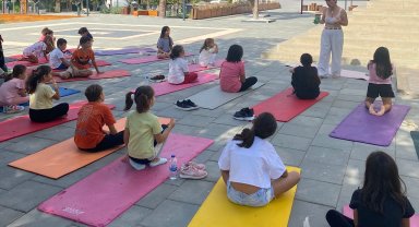 Çocuklar yoga ile Keşan Kent Müzesi'nde nefes aldı