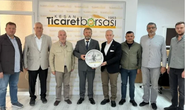 Çorlu Ticaret Borsası Başkanı Özer Cin'den Keşan Ticaret Borsası'na ziyaret