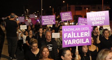Güzelbahçe şiddete karşı yürüdü