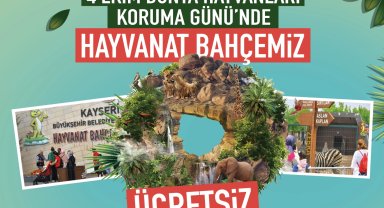Kayseri'de Hayvanları Koruma Günü'nde "Hayvanat Bahçesi" ücretsiz