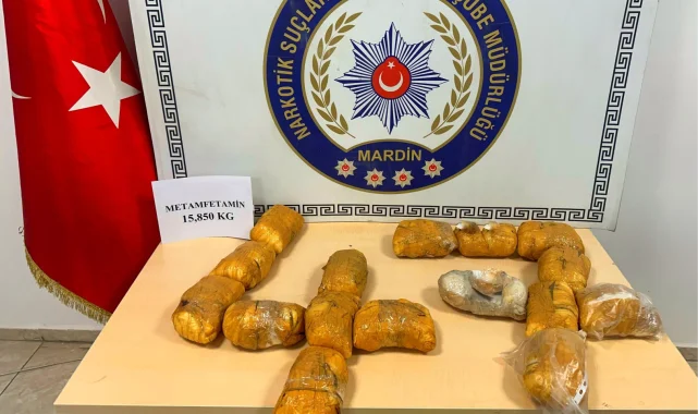 Mardin'de uyuşturucu operasyonu: 15 kilo 850 gram
