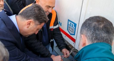 İlk tırın mühürlenmesi Vali Aygöl'den!