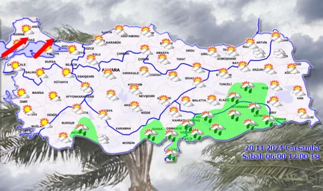 Meteoroloji'den 20 Kasım raporu... Kıyılarda yağmur Marmara'da kuvvetli rüzgar