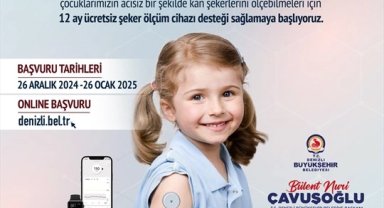Denizli Büyükşehir'den diyabetli çocuklara cihaz desteği