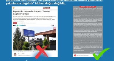 Diyanet'in sınavıyla ilgili iddialara İletişim'den açıklama